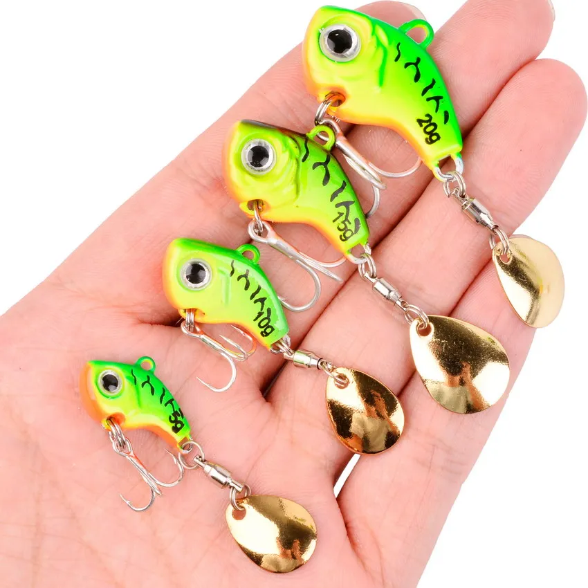 5Pcs/box Rotating Metal VIB Vibration Bait Spinner Spoon Fishing Lures 5g-20g Jigs Trout Winter Fishing Hard Baits Tackle Pesca