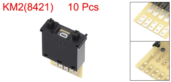Uxcell 10/20Pcs DIP Switch BCD Code Thumb wheel Switch KM2 0-9 Digital Black/Cream Color/White 30x18x8/40x24x10 mm