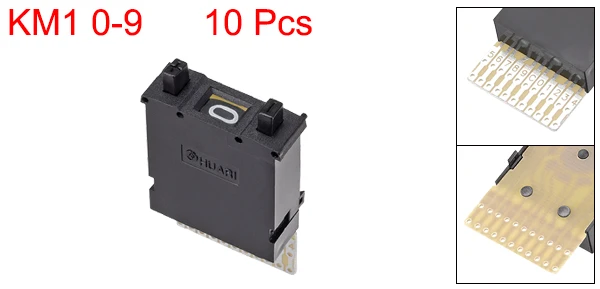 Uxcell 10/20Pcs DIP Switch BCD Code Thumb wheel Switch KM2 0-9 Digital Black/Cream Color/White 30x18x8/40x24x10 mm