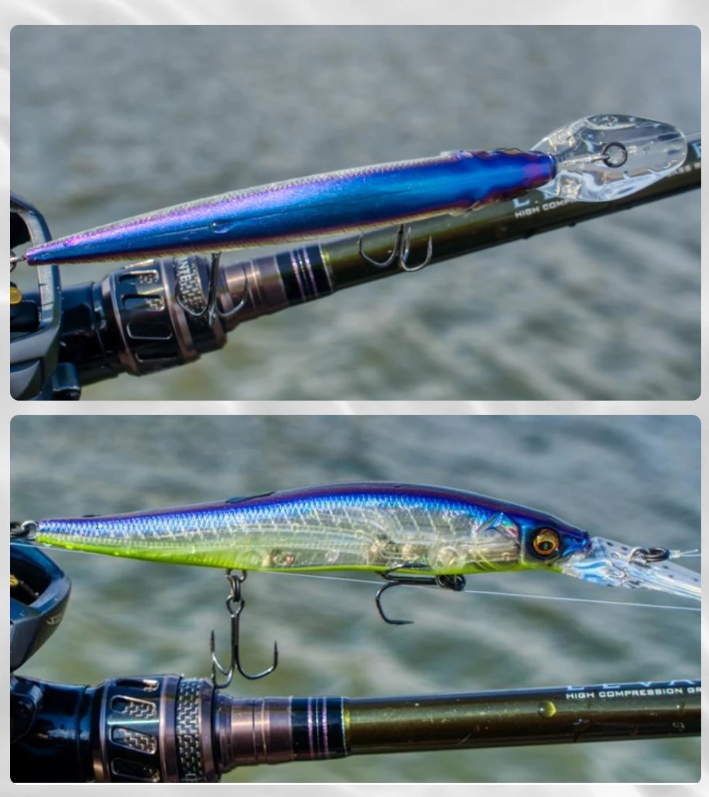 D1 Minnow Fishing Groundbait Wobblers 110mm 16g For Bass Pike Slow Floating Jerkbaits With Big Lip Long Casting Fish Tackle