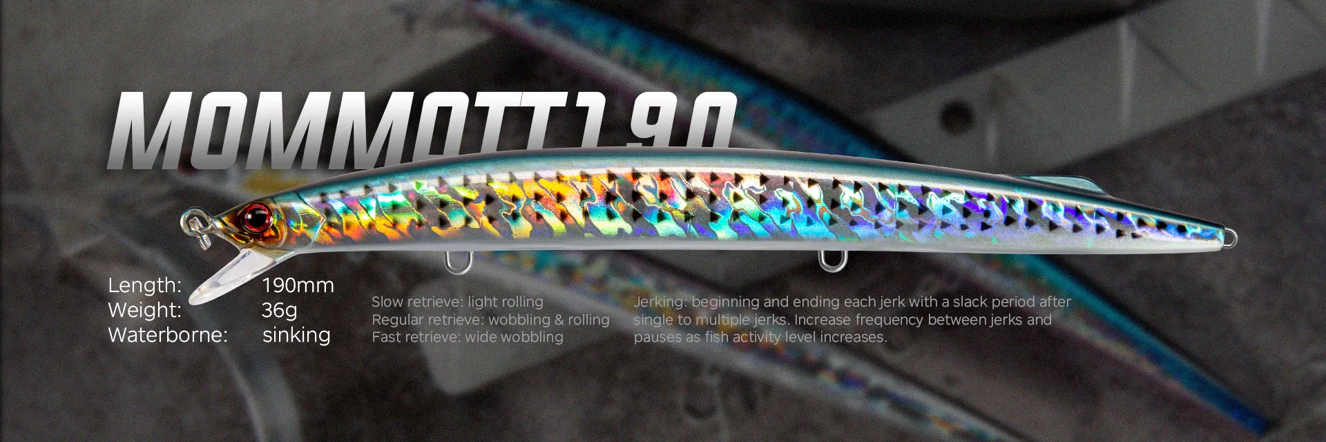 D1 Minnow Fishing Groundbait Wobblers 110mm 16g For Bass Pike Slow Floating Jerkbaits With Big Lip Long Casting Fish Tackle