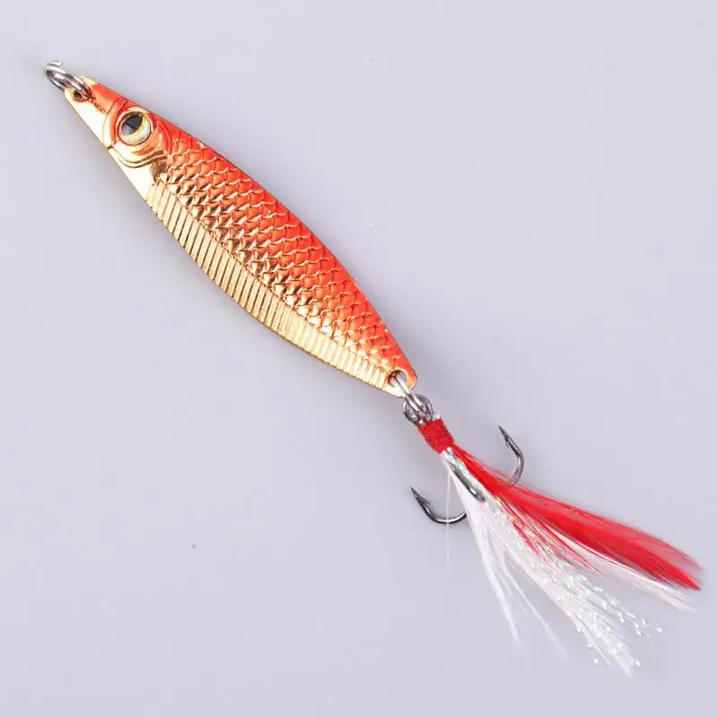 1PCS 3D 42-70mm 5-30g Fishing Spoon Lure Single Hook Artificial Metal Hard Bait Trout S-shaped Spinner Sequins Fishing Tackle