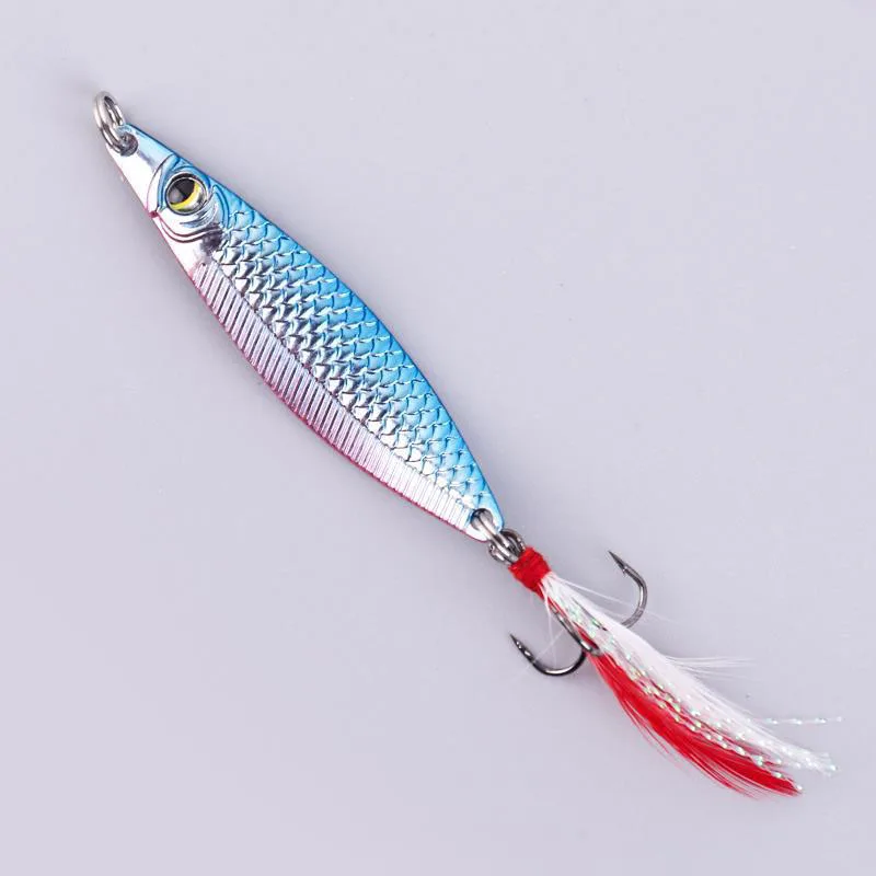 1PCS 3D 42-70mm 5-30g Fishing Spoon Lure Single Hook Artificial Metal Hard Bait Trout S-shaped Spinner Sequins Fishing Tackle