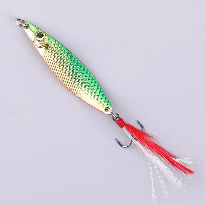 1PCS 3D 42-70mm 5-30g Fishing Spoon Lure Single Hook Artificial Metal Hard Bait Trout S-shaped Spinner Sequins Fishing Tackle