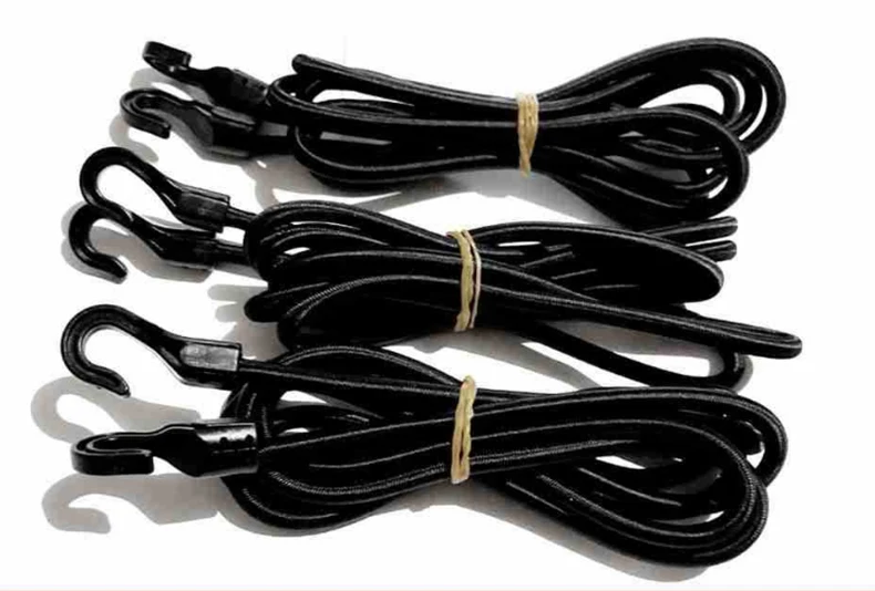 1m/1.5m/2m Heavy Duty Elastic Bungee Shock Cord Strap Stretch Plastic Hook Car Luggage Tent Kayak Boat Canoe Bikes Rope Tie