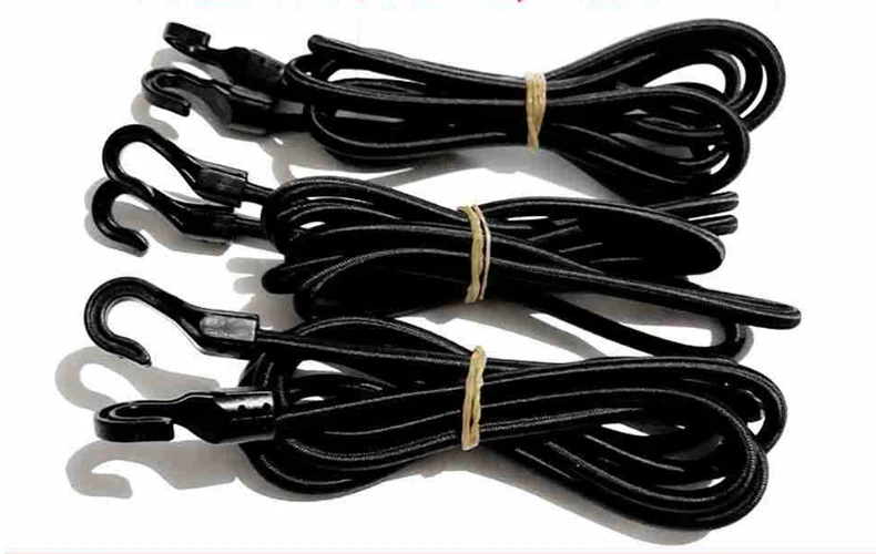 1m/1.5m/2m Heavy Duty Elastic Bungee Shock Cord Strap Stretch Plastic Hook Car Luggage Tent Kayak Boat Canoe Bikes Rope Tie