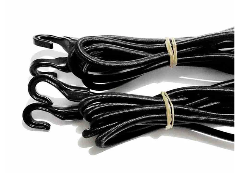 1m/1.5m/2m Heavy Duty Elastic Bungee Shock Cord Strap Stretch Plastic Hook Car Luggage Tent Kayak Boat Canoe Bikes Rope Tie
