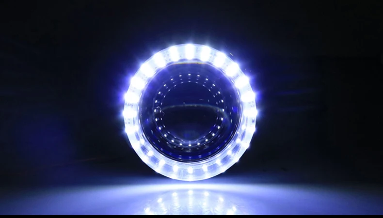 Sanvi S8 2.5 Inch 12V 40W 6000K Car Bi LED Len Projector Galss Headlight Angel Eyes Lens For H4 H7 9005 9006 Headlamp LHD RHD