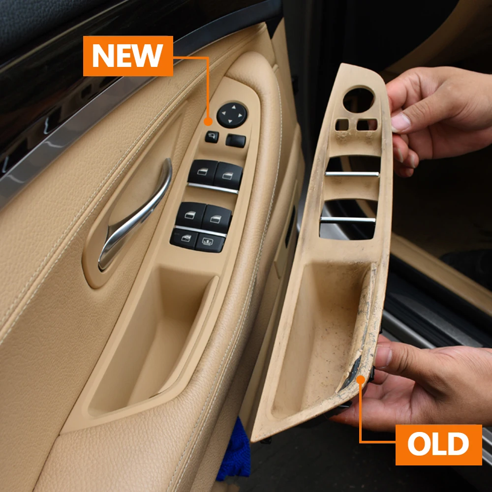 Car Interior Front Left Driver Door Handle Armrest Panel Replacement For BMW 5 Series F10 F11 520i 523i 525i 51417225867