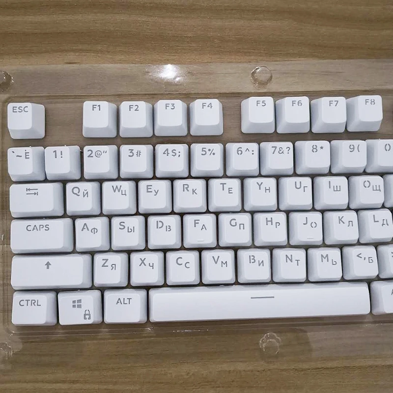 AZERTY French Spanish Transparent Keycaps 132keys Russian Korean for Mechanical Keyboard MX Switche DIY Support Led Lighting