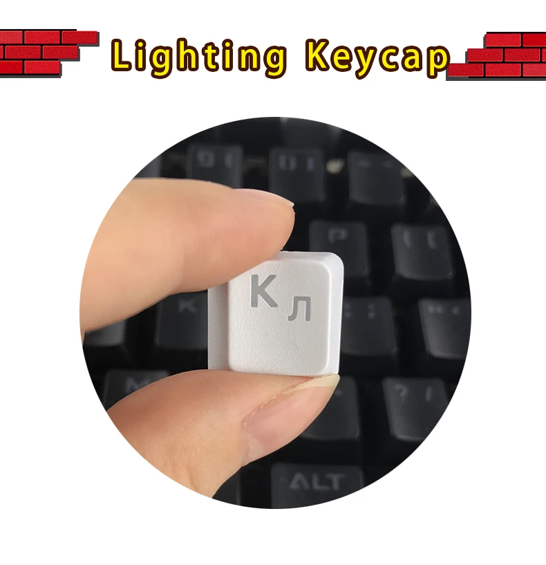 AZERTY French Spanish Transparent Keycaps 132keys Russian Korean for Mechanical Keyboard MX Switche DIY Support Led Lighting
