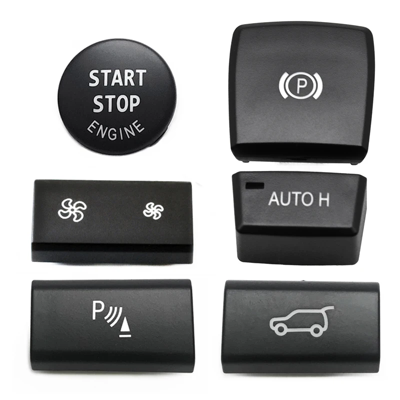 Car Dashboard Ac Ventilated Buttons Auto Ignition Parking Swithes Trunk Unlock Push Button Cover For BMW X5 E70 X6 E71 E72