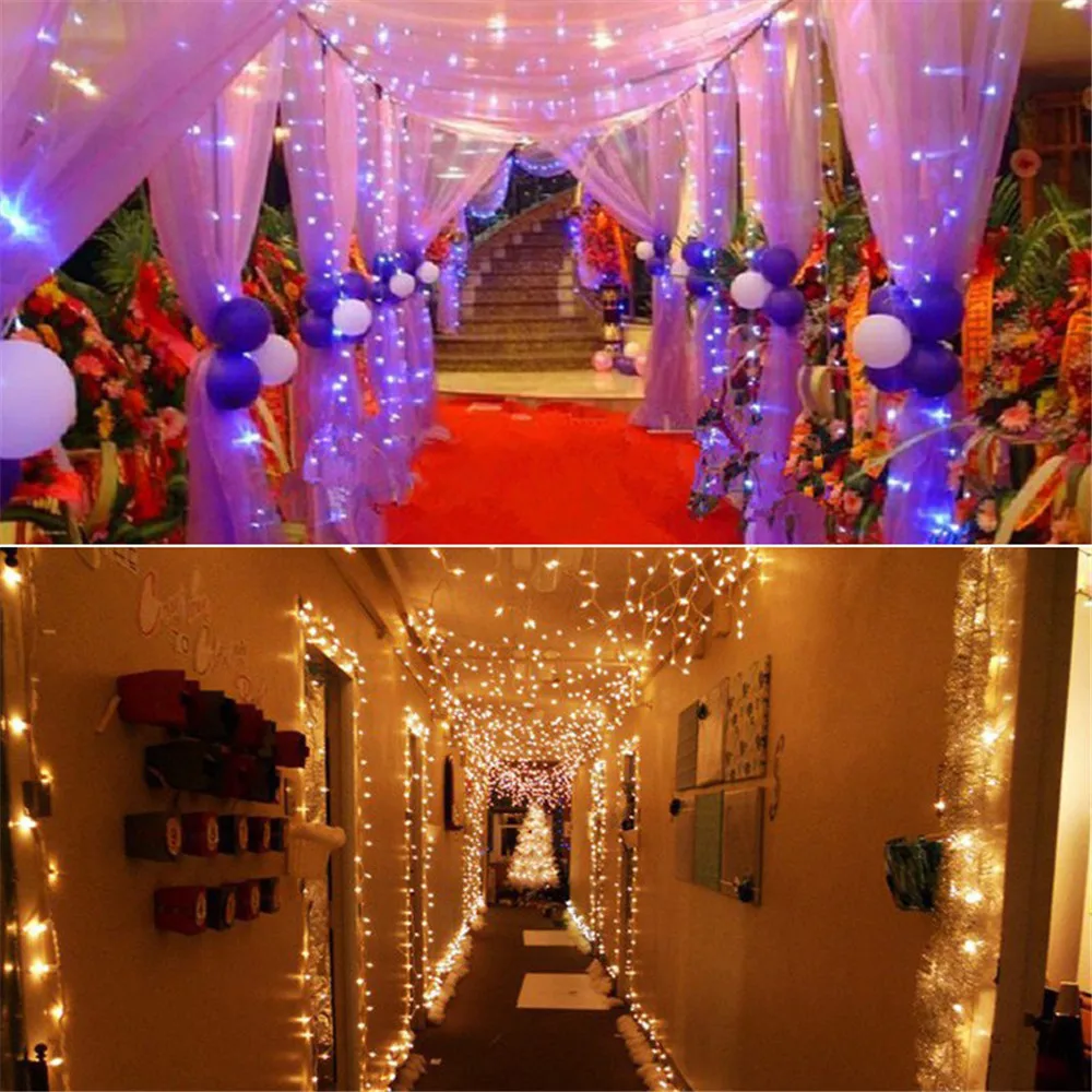 Led String Fairy Lights Christmas 10M 100LED 9Color 8 Modes AC220V/110V Holiday Lighting For Wedding Party Garland Decoration
