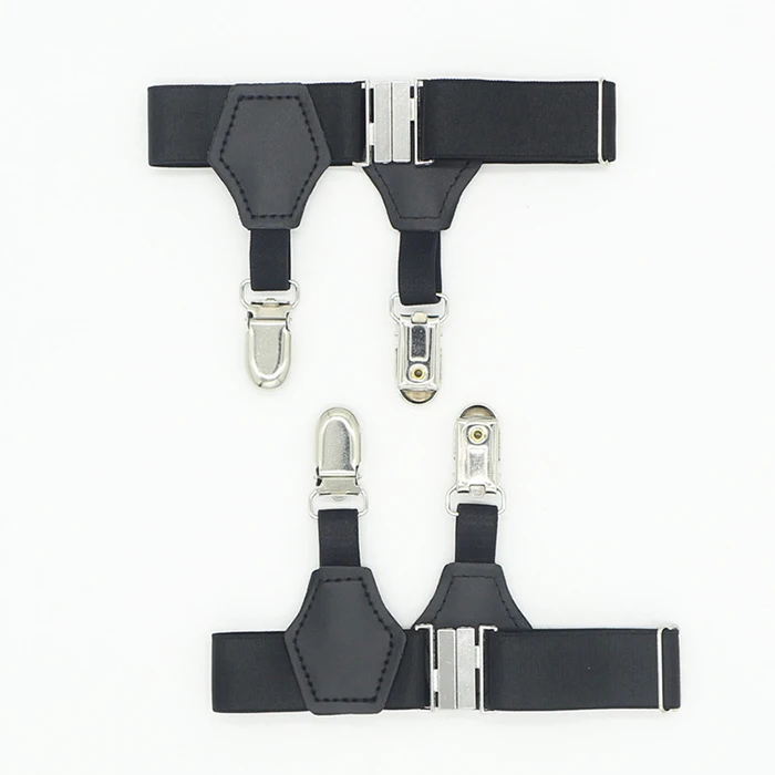 Black Adjustable Garters Suspenders Elastic Belt Hold Up Non-slip Clip JK Socks From Falling Off Sock For Women Men Accessories