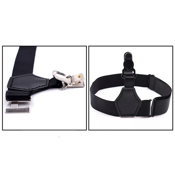 Black Adjustable Garters Suspenders Elastic Belt Hold Up Non-slip Clip JK Socks From Falling Off Sock For Women Men Accessories