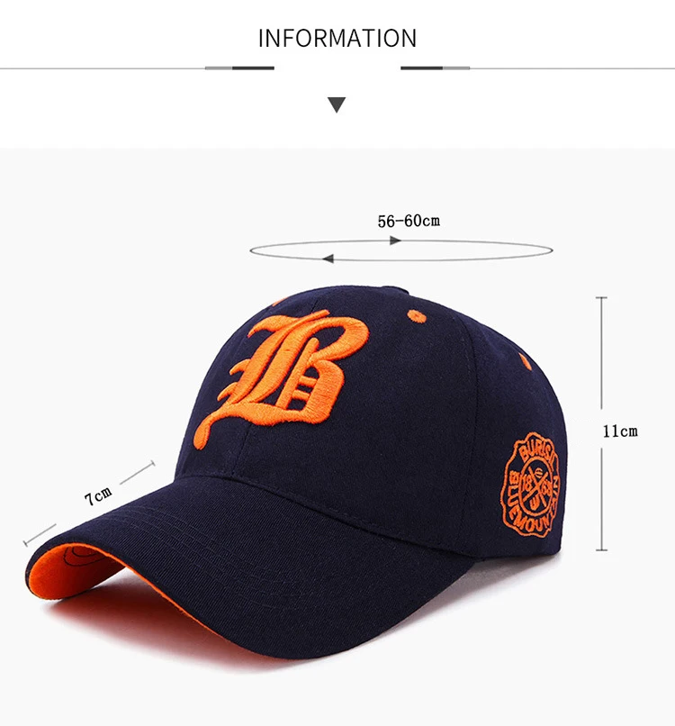 Men Women's Baseball Cap Summer Cotton Hat Embroidery Snapback Hip-Hop Cap Adult Sport Sun Hat Casual Gorra Hombre Visor Dad Hat