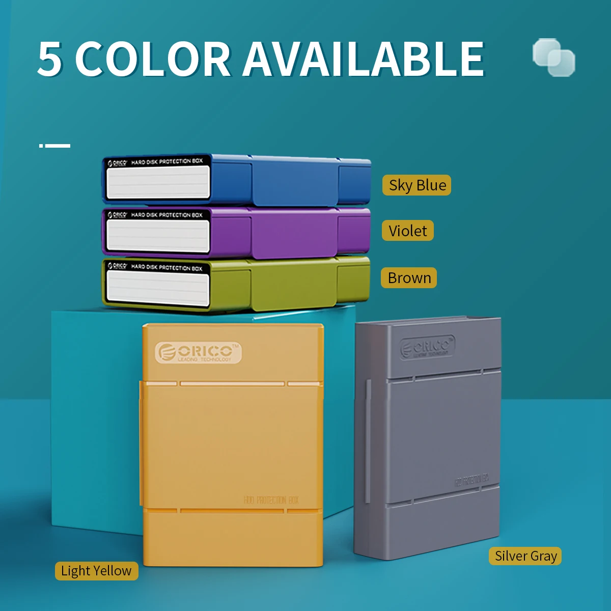 ORICO SSD M.2 Protect Case Hard Case Box with Label for 2.5/3.5 inch Hard Drive Disk SSD HDD Case Water-proof Storage Box(PHP25)