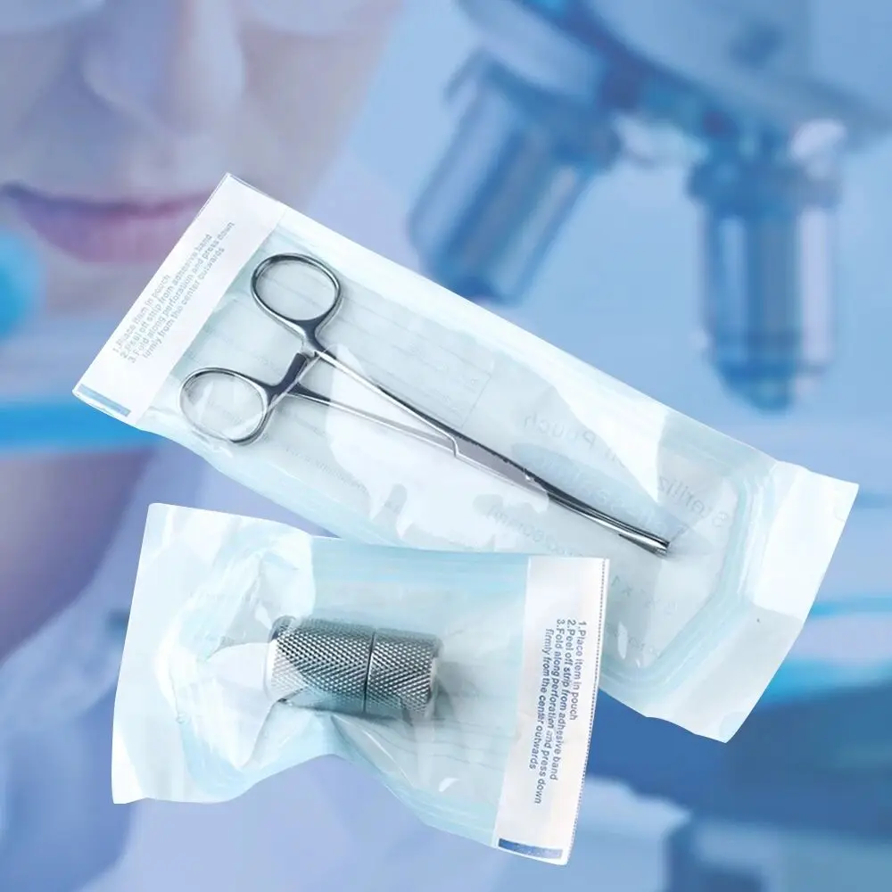 200 PCS Self Sealing Sterilization Pouch Bags for Nail Tools Grade Paper Disposable Dental Tattoo Accessories Tool Storage Bag