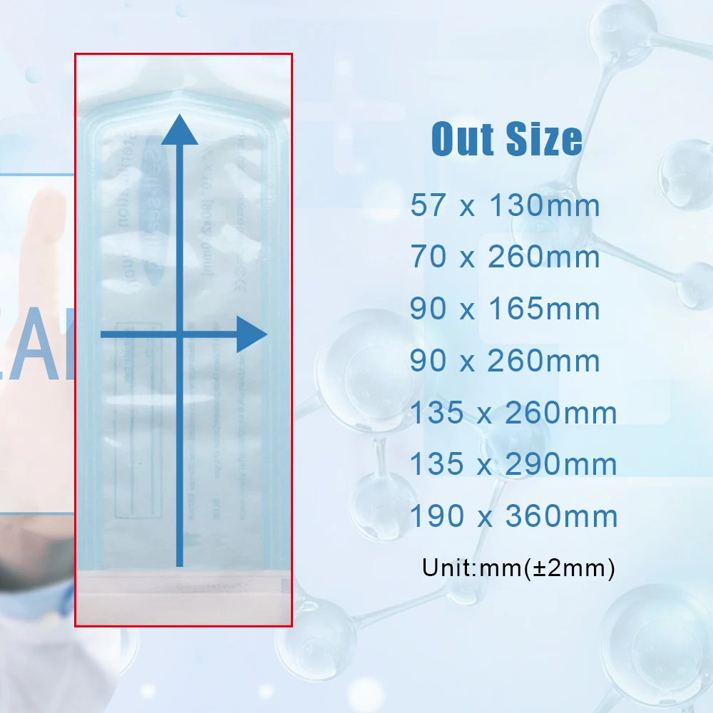 200 PCS Self Sealing Sterilization Pouch Bags for Nail Tools Grade Paper Disposable Dental Tattoo Accessories Tool Storage Bag