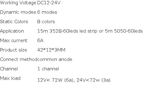 12V-24V Mini 3 Keys Single Color LED Controller Brightness Dimmer for LED 3528 5050 Strip Light