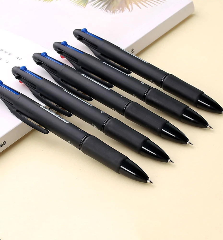 Deli 4 In1 Ballpoint Pen 0.7mm MultiColor Ink Refill Multifunction Pens for Marker Writing Scrapbook Stationery Back to School