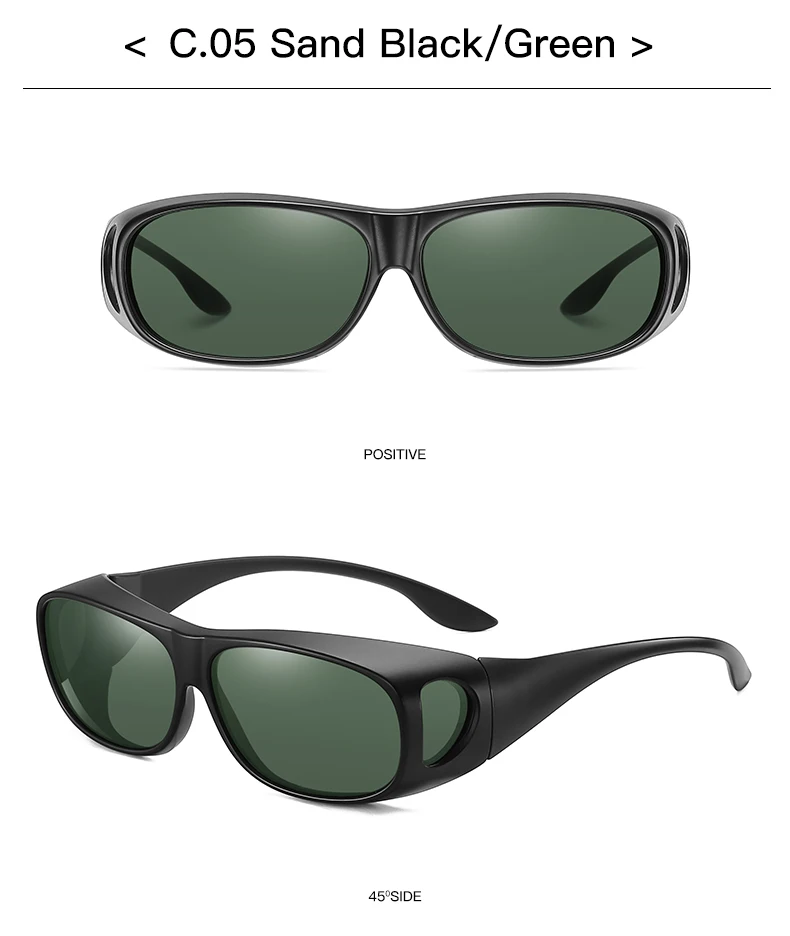 Polarized Sunglasses Fit Over Eye Glasses Driving Wrap Shield Goggles Fishing Glasses Sports Sunglasses Night Vision Glasses