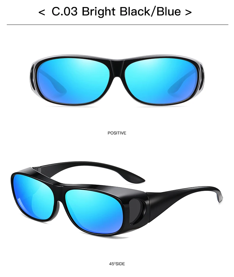Polarized Sunglasses Fit Over Eye Glasses Driving Wrap Shield Goggles Fishing Glasses Sports Sunglasses Night Vision Glasses