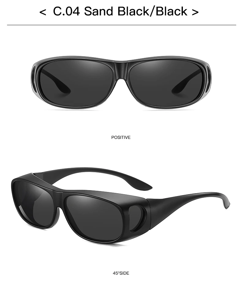 Polarized Sunglasses Fit Over Eye Glasses Driving Wrap Shield Goggles Fishing Glasses Sports Sunglasses Night Vision Glasses