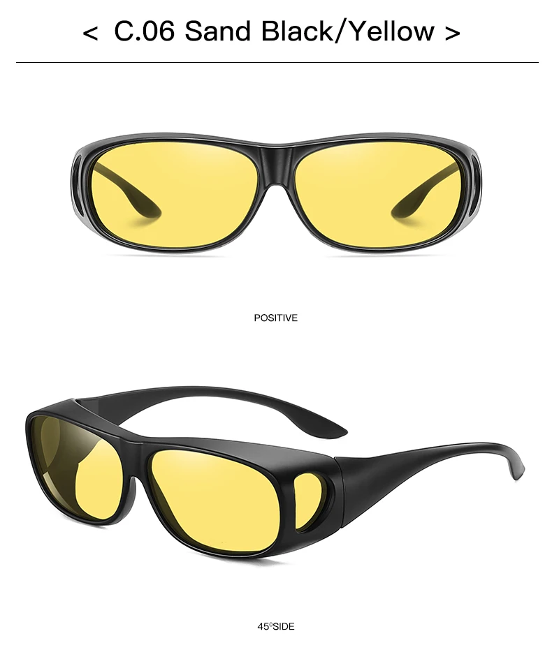 Polarized Sunglasses Fit Over Eye Glasses Driving Wrap Shield Goggles Fishing Glasses Sports Sunglasses Night Vision Glasses