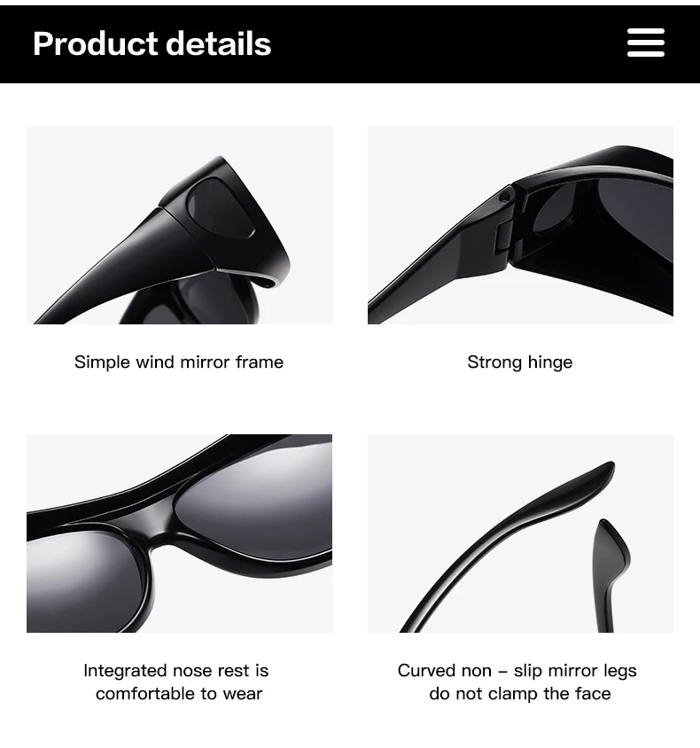 Polarized Sunglasses Fit Over Eye Glasses Driving Wrap Shield Goggles Fishing Glasses Sports Sunglasses Night Vision Glasses
