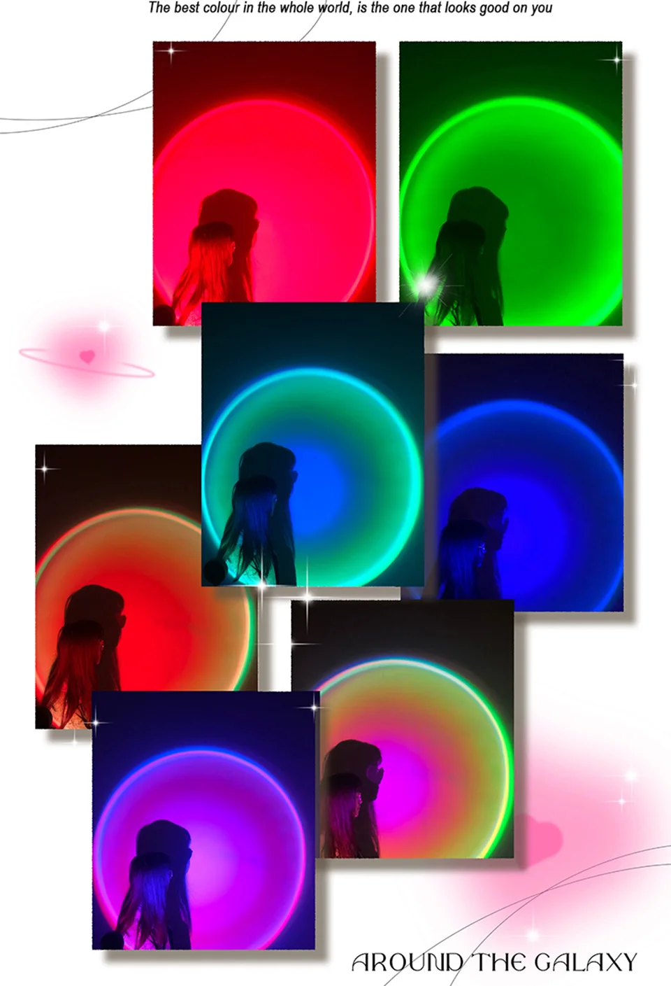 Mini USB Sunset Lamp Led Projector Night Light 16 Colors Switch Rainbow Atmosphere Home Bedroom Background Wall Decoration Gift