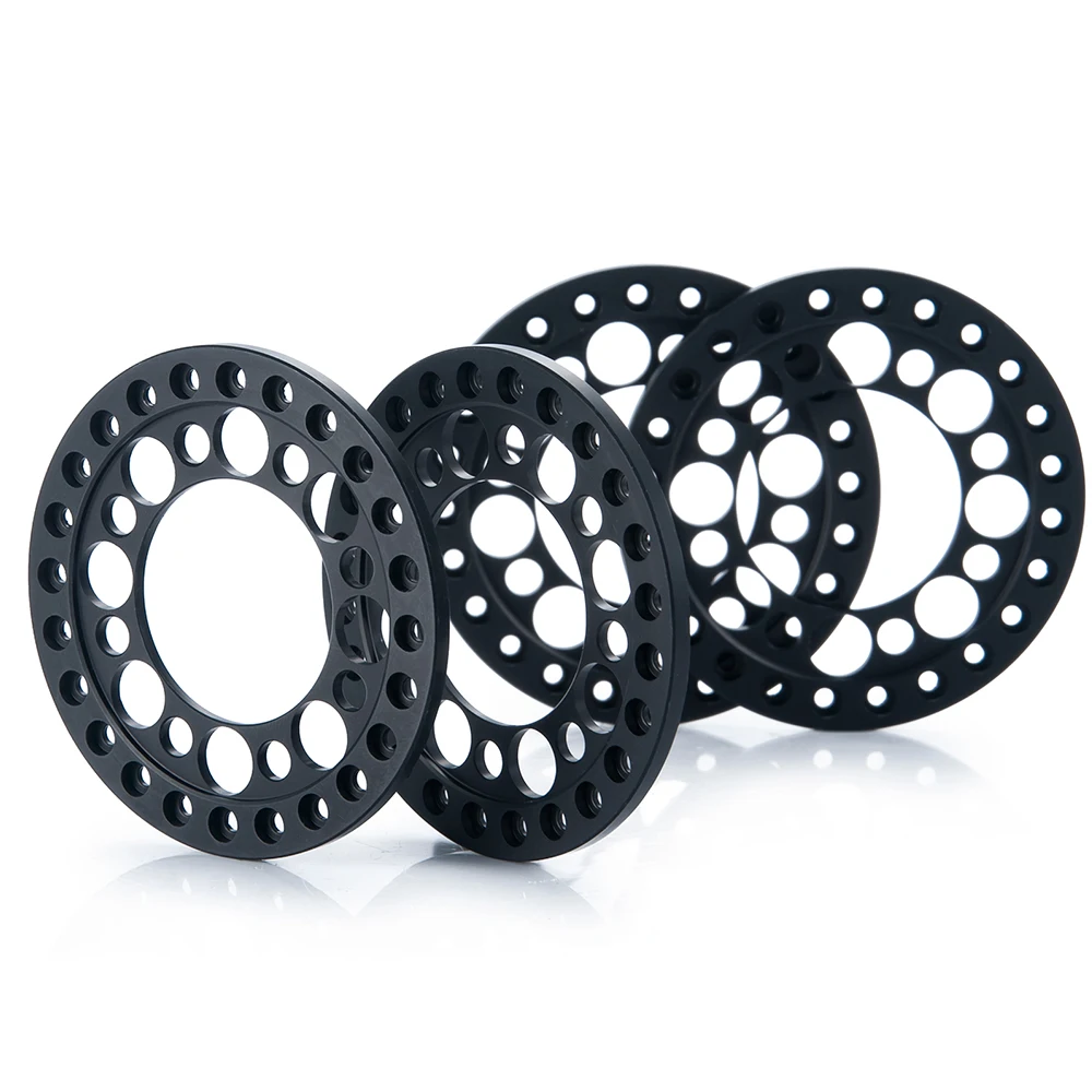 YEAHRUN 4PCS Aluminum Alloy 1.9" Wheel Outer Beadlock Ring for 1/10 RC Crawler Axial SCX10 90046 TRX4 1.9 Wheel Rims