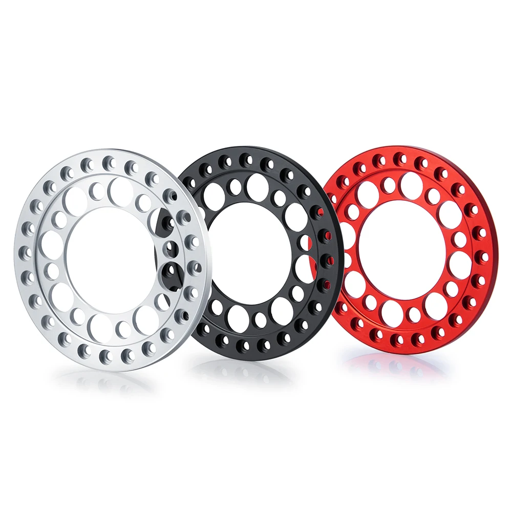 YEAHRUN 4PCS Aluminum Alloy 1.9" Wheel Outer Beadlock Ring for 1/10 RC Crawler Axial SCX10 90046 TRX4 1.9 Wheel Rims