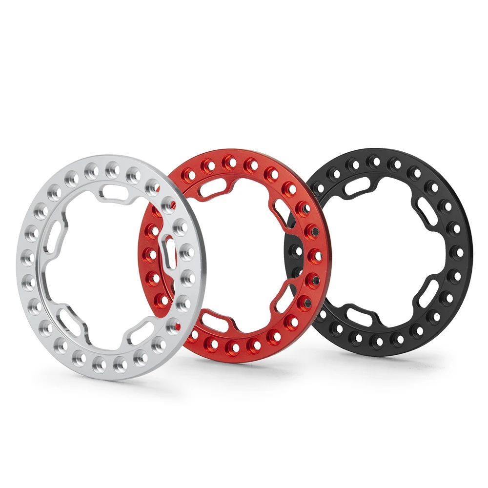 YEAHRUN 4PCS Aluminum Alloy 1.9" Wheel Outer Beadlock Ring for 1/10 RC Crawler Axial SCX10 90046 TRX4 1.9 Wheel Rims