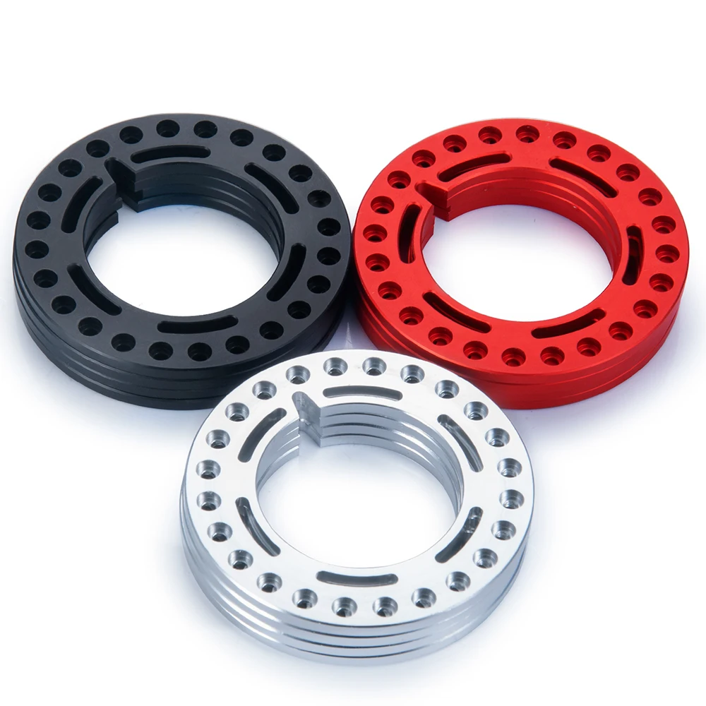 YEAHRUN 4PCS Aluminum Alloy 1.9" Wheel Outer Beadlock Ring for 1/10 RC Crawler Axial SCX10 90046 TRX4 1.9 Wheel Rims
