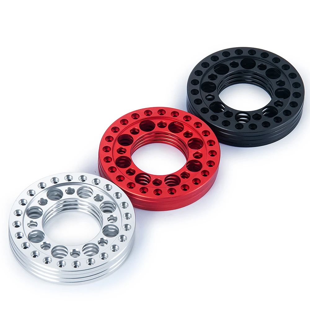 YEAHRUN 4PCS Aluminum Alloy 1.9" Wheel Outer Beadlock Ring for 1/10 RC Crawler Axial SCX10 90046 TRX4 1.9 Wheel Rims