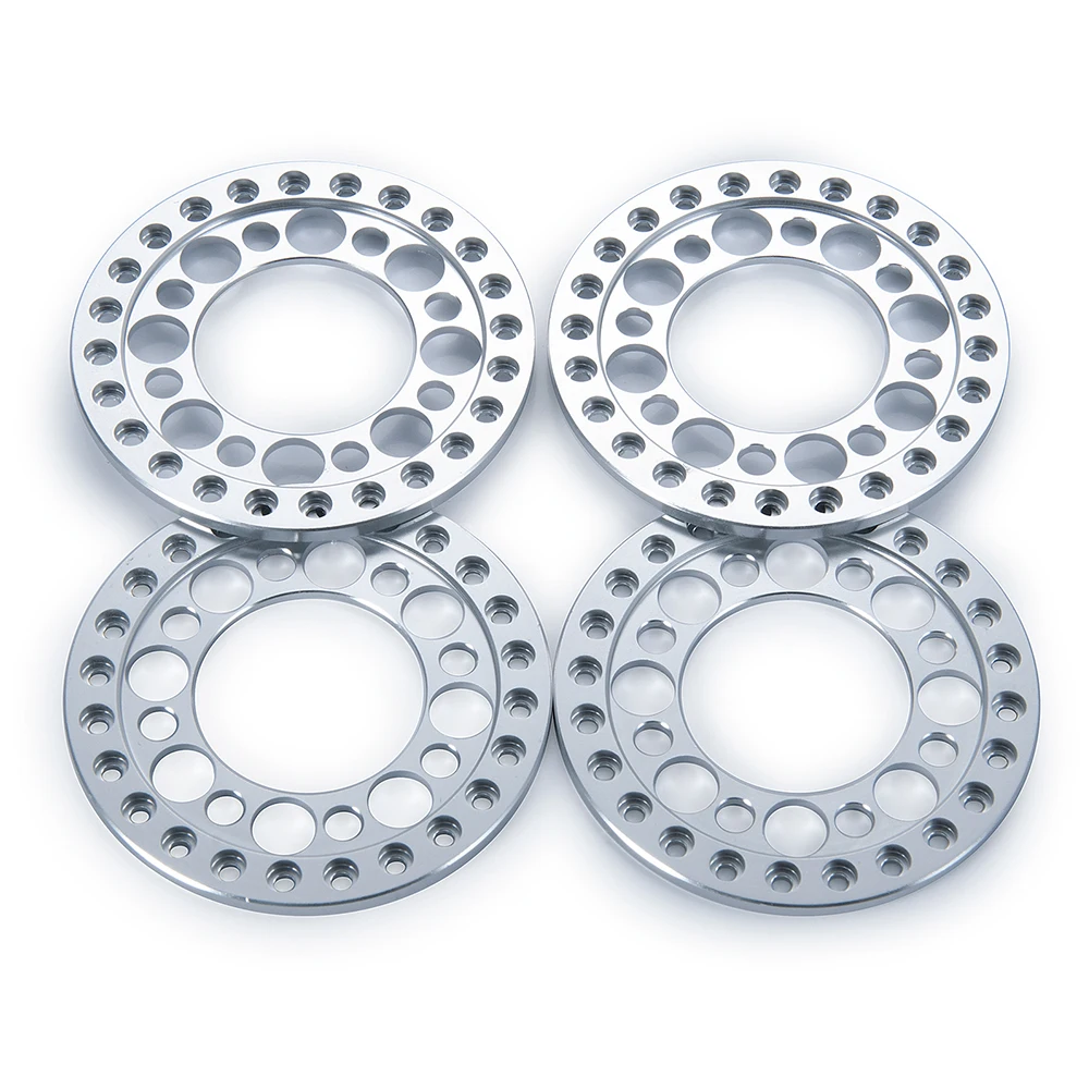 YEAHRUN 4PCS Aluminum Alloy 1.9" Wheel Outer Beadlock Ring for 1/10 RC Crawler Axial SCX10 90046 TRX4 1.9 Wheel Rims