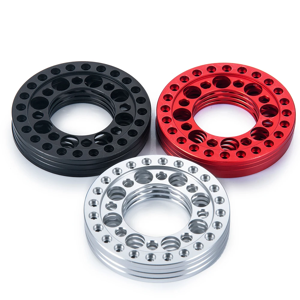 YEAHRUN 4PCS Aluminum Alloy 1.9" Wheel Outer Beadlock Ring for 1/10 RC Crawler Axial SCX10 90046 TRX4 1.9 Wheel Rims