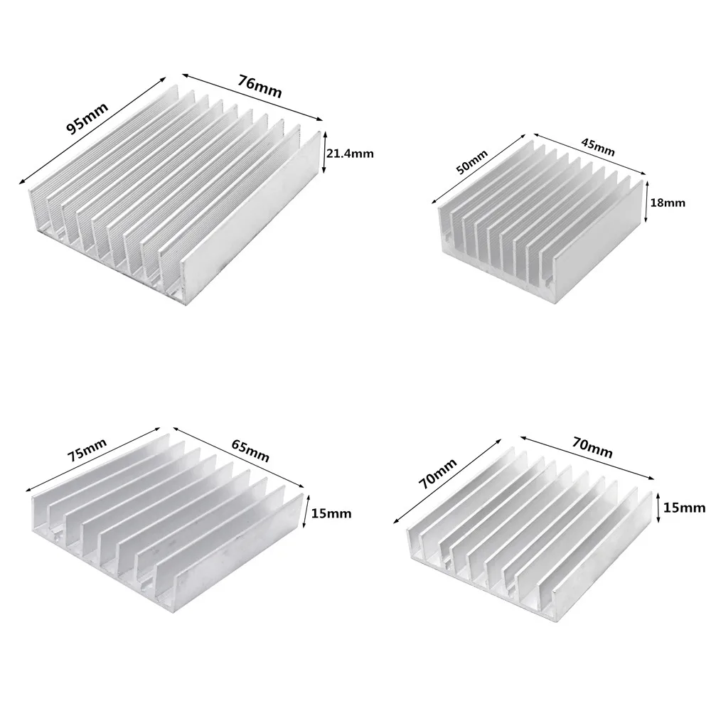 Extruded Aluminum Heatsink Radiator Heat Sink Cooler for Electronic LED Chip Cooling Heat Dissipation