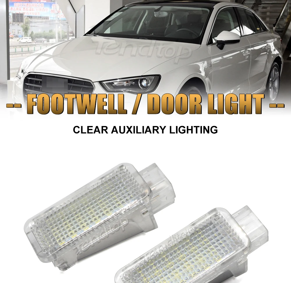 LED Footwell Under Courtesy Light Luggage Trunk Glove Box Lamp White/Red/Blue Trunk Boot Light For Audi A1 A2 A3 A4 A5 A6 A7 A8