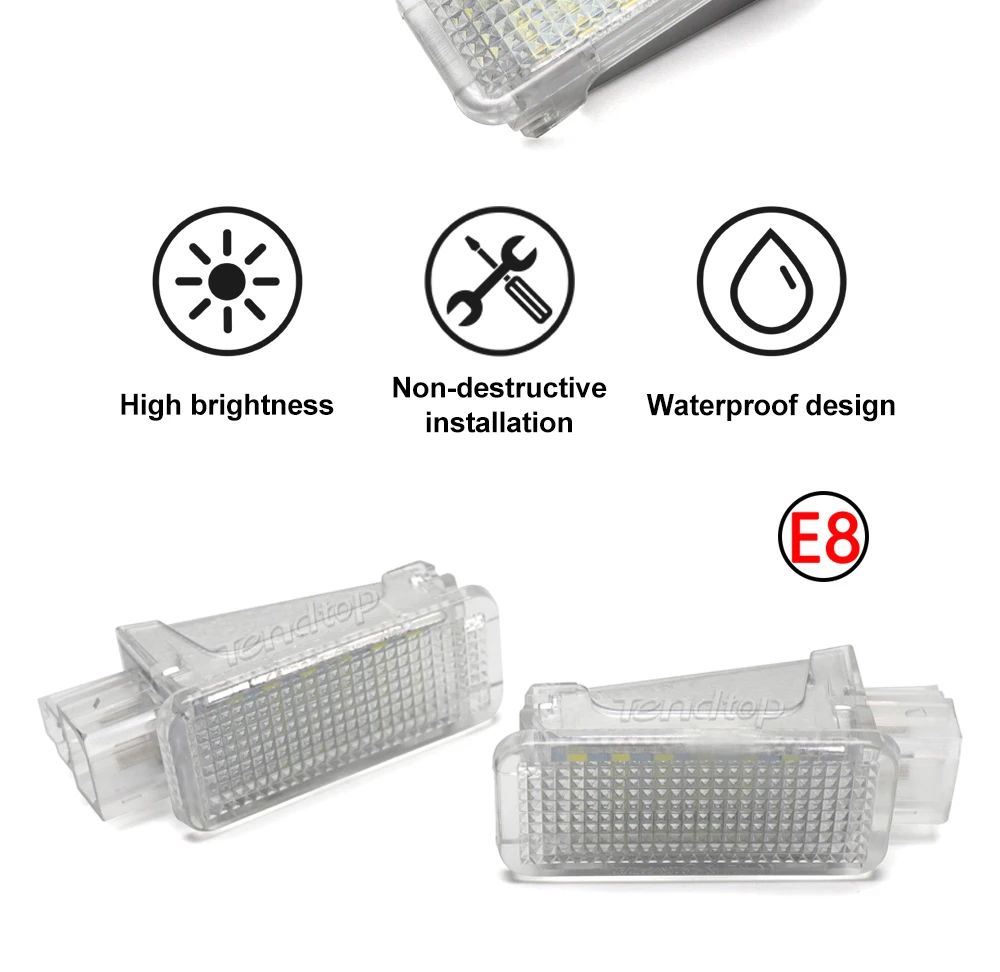 LED Footwell Under Courtesy Light Luggage Trunk Glove Box Lamp White/Red/Blue Trunk Boot Light For Audi A1 A2 A3 A4 A5 A6 A7 A8