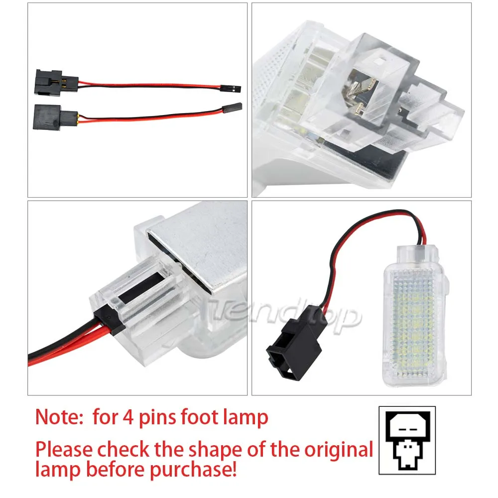 LED Footwell Under Courtesy Light Luggage Trunk Glove Box Lamp White/Red/Blue Trunk Boot Light For Audi A1 A2 A3 A4 A5 A6 A7 A8