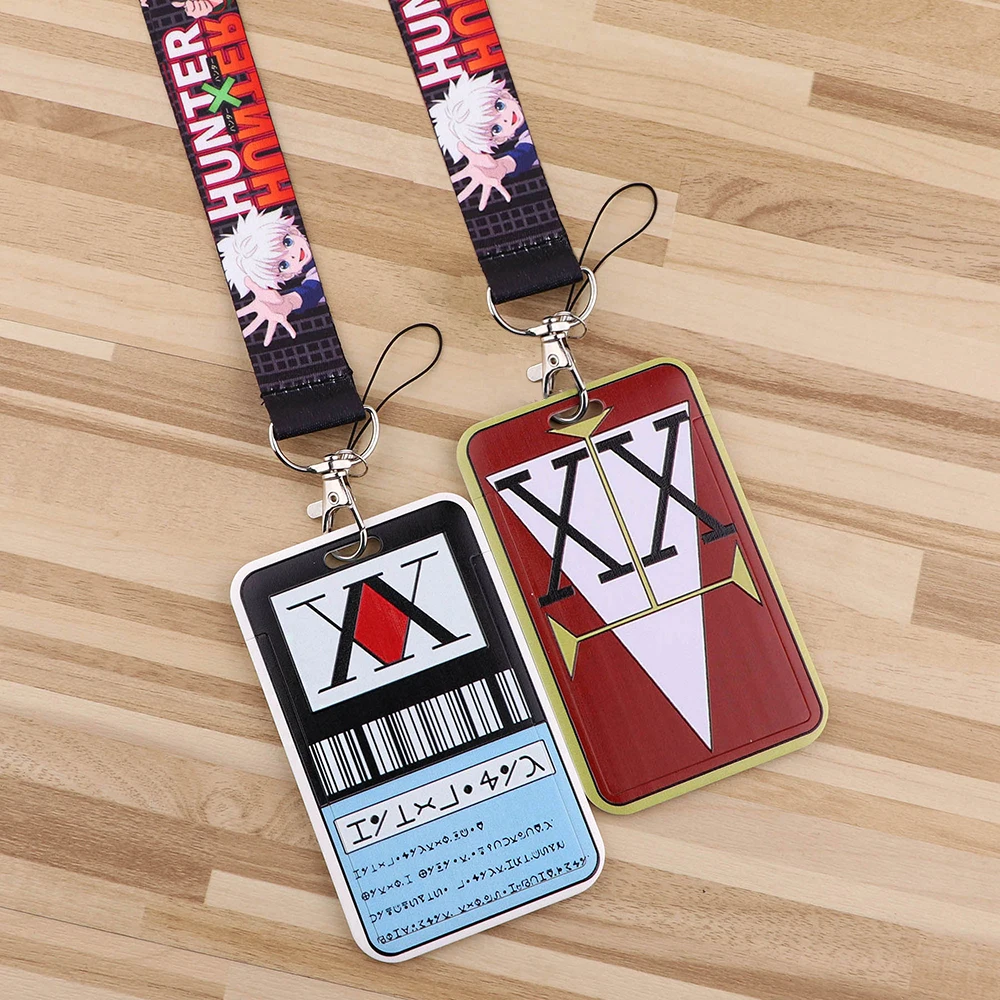 ER1745 Anime Boy HUNTER×HUNTER Lanyard Card Holder Student Hanging Neck Mobile Phone Lanyard Badge Subway Access Card Holder