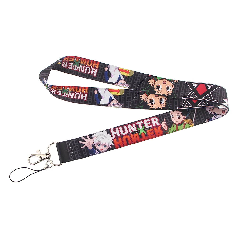 ER1745 Anime Boy HUNTER×HUNTER Lanyard Card Holder Student Hanging Neck Mobile Phone Lanyard Badge Subway Access Card Holder