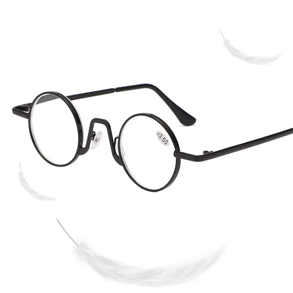 Retro Metal Round Frame Reading Glasses Women Men Presbyopic Eyeglasses Anti Blue Light Eyewear Diopter +10~+40