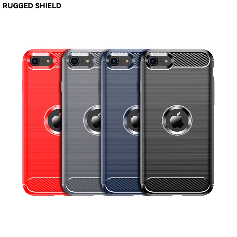 For iPhone SE 2022 Case Bumper Silicone Carbon Fiber Cover iPhone SE3 SE 2022 7 8 11 12 13 Pro XS Max Case For iPhone SE 3 Case