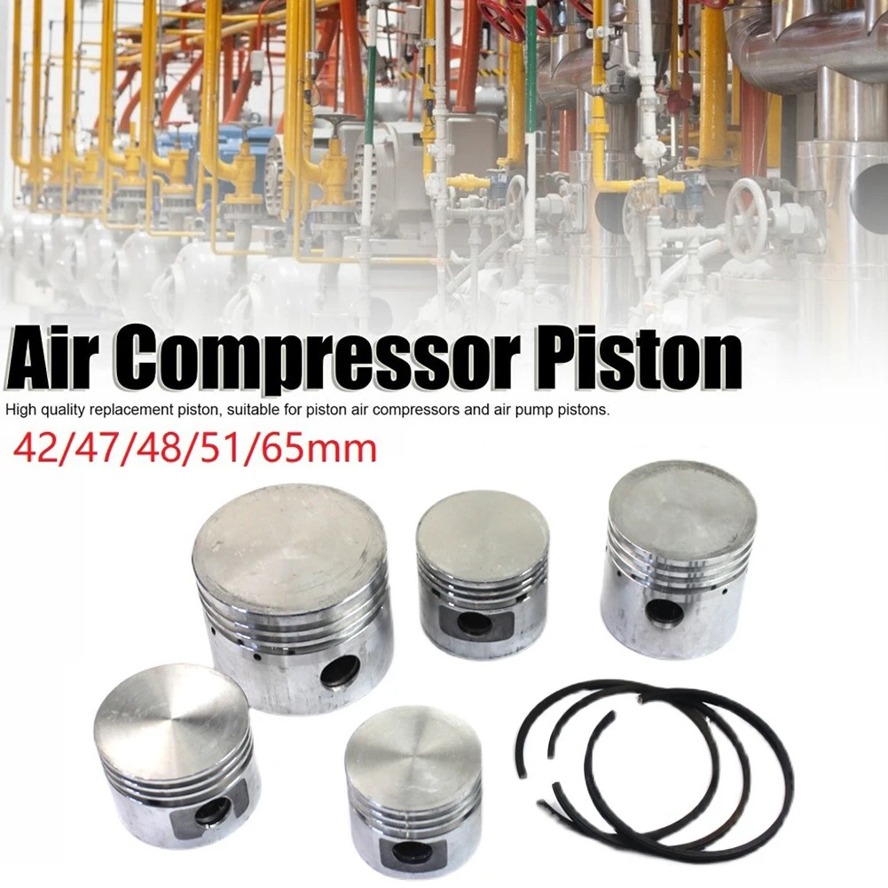 42/47/48/51/65mm Air Compressor Piston Piston Rings Parts Air Pump Accessories For Air Compressor Pneumatic Parts Replacement