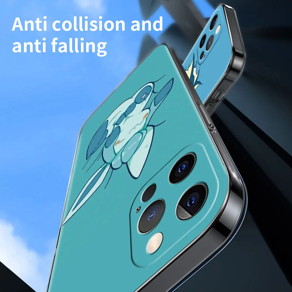 Clear Cover For Apple iPhone 13 11 14 Pro Max 12 Mini Soft Phone Case XR SE 2020 7 8 Plus X XS 6S Shell Pokemon Cute Eevee Lunda