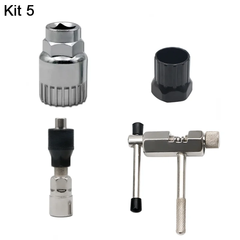 Bicycle Repair Tool Sets Chain Breaker Crank Puller MTB Bike Chain Measuring Ruler Flywheel Removal Outdoor Cycling Repair Tools