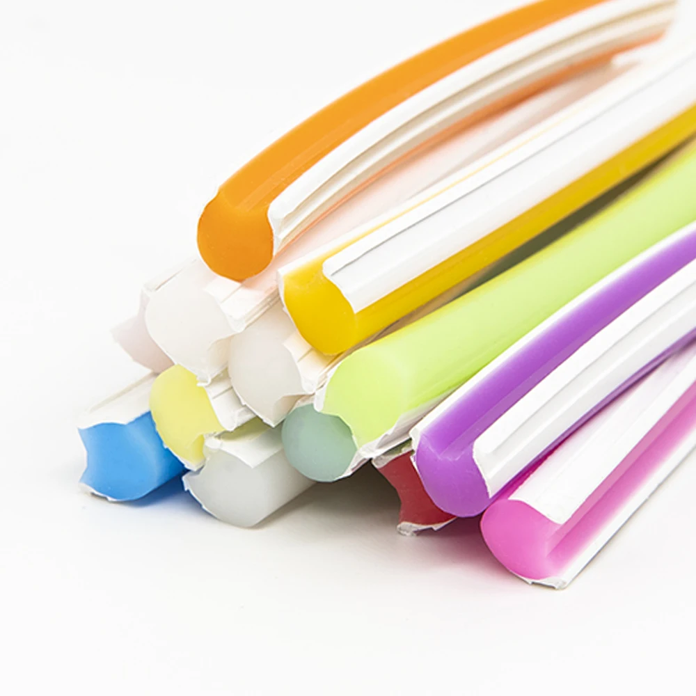 6mm 8mm 12mm S Bendable Separate Flexible Silicone Neon 3528SMD Led Strip 12V For LED Neon Sign Waterproof IP67